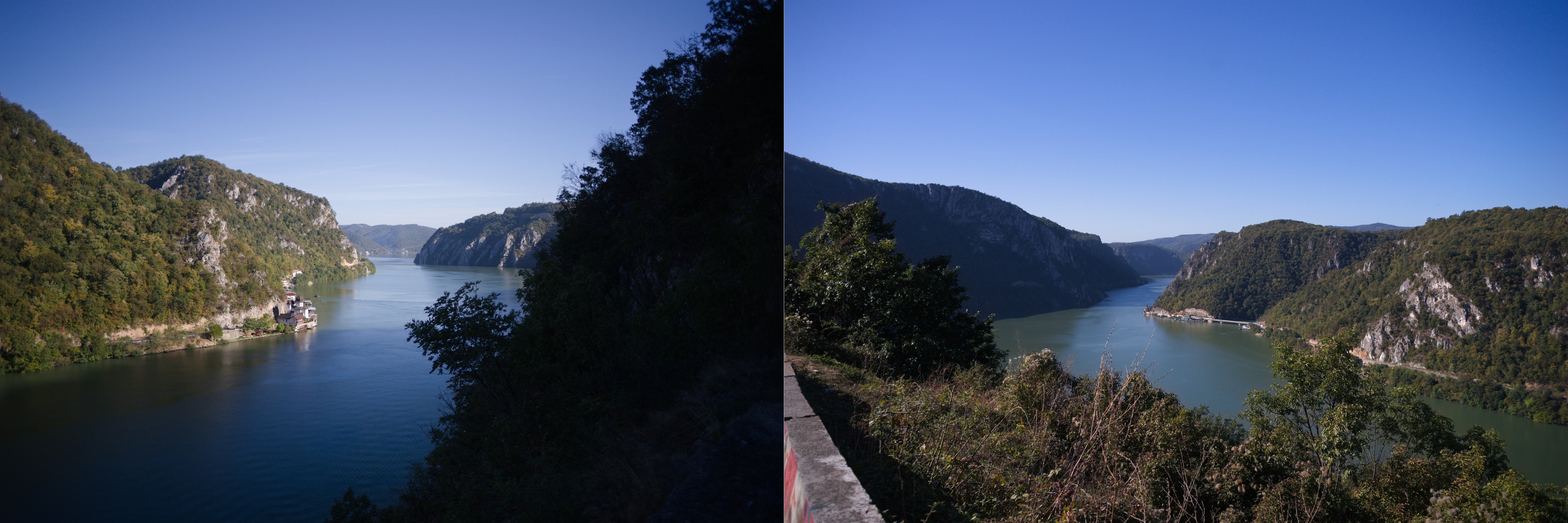 The way in Djerdap Canyon along Danube River